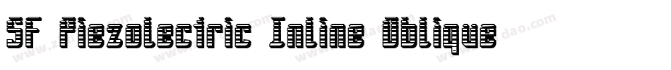 SF Piezolectric Inline Oblique字体转换
